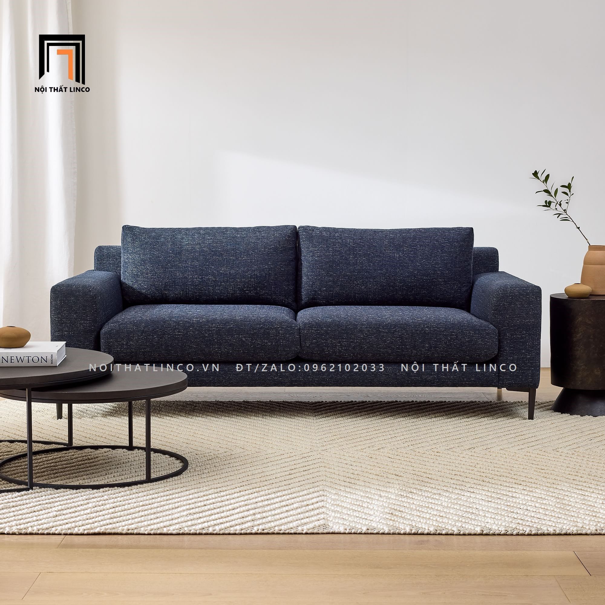 Ghế sofa băng vải bố BT119 Harper 2m cho căn hộ nhỏ