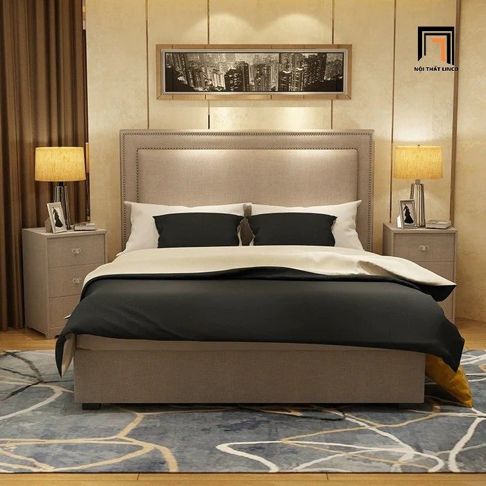 Giường ngủ cao cấp phong cách châu Âu GN76 Hailee sang trọng