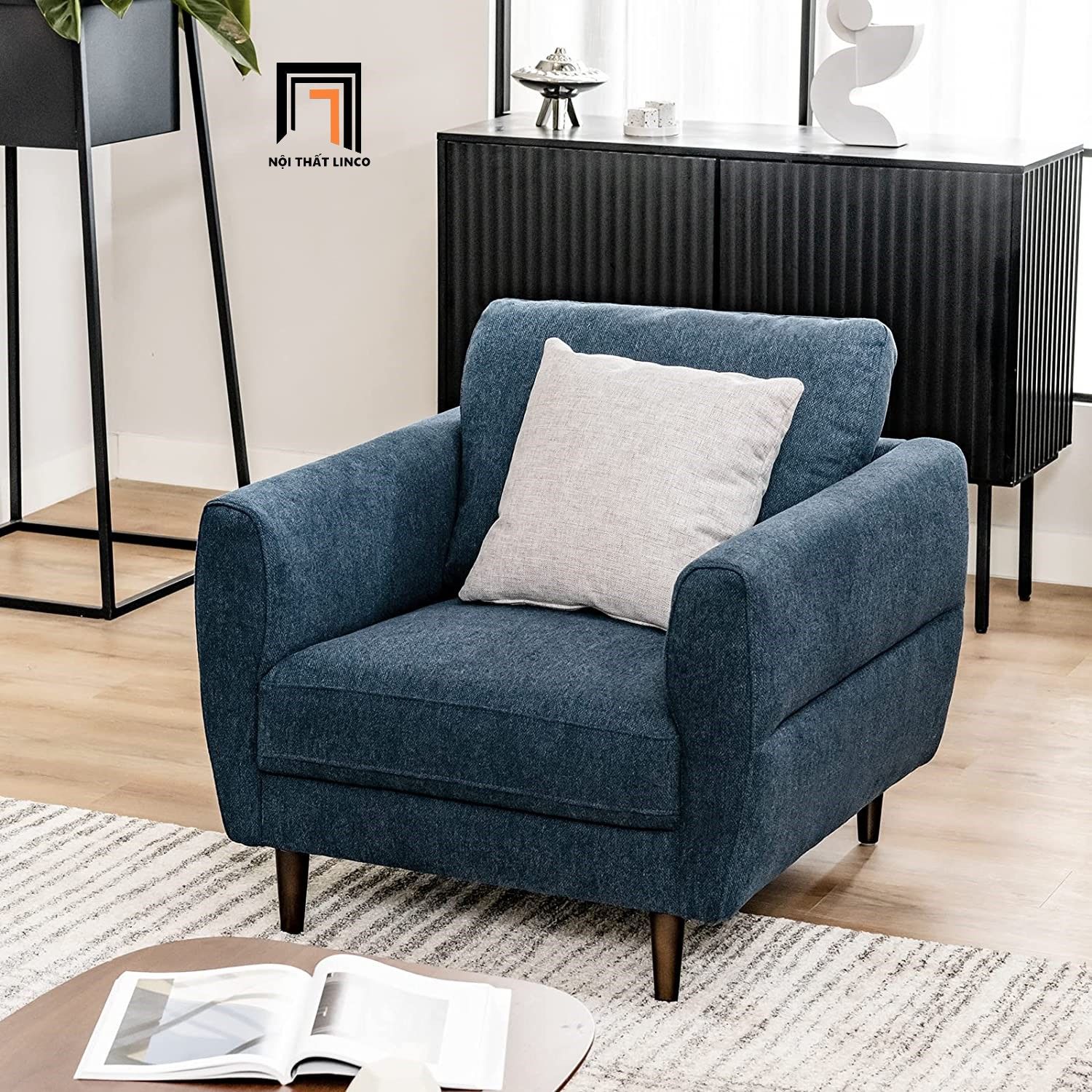 Ghế sofa đơn thư giãn BT30 Beamo vải nỉ xinh xắn