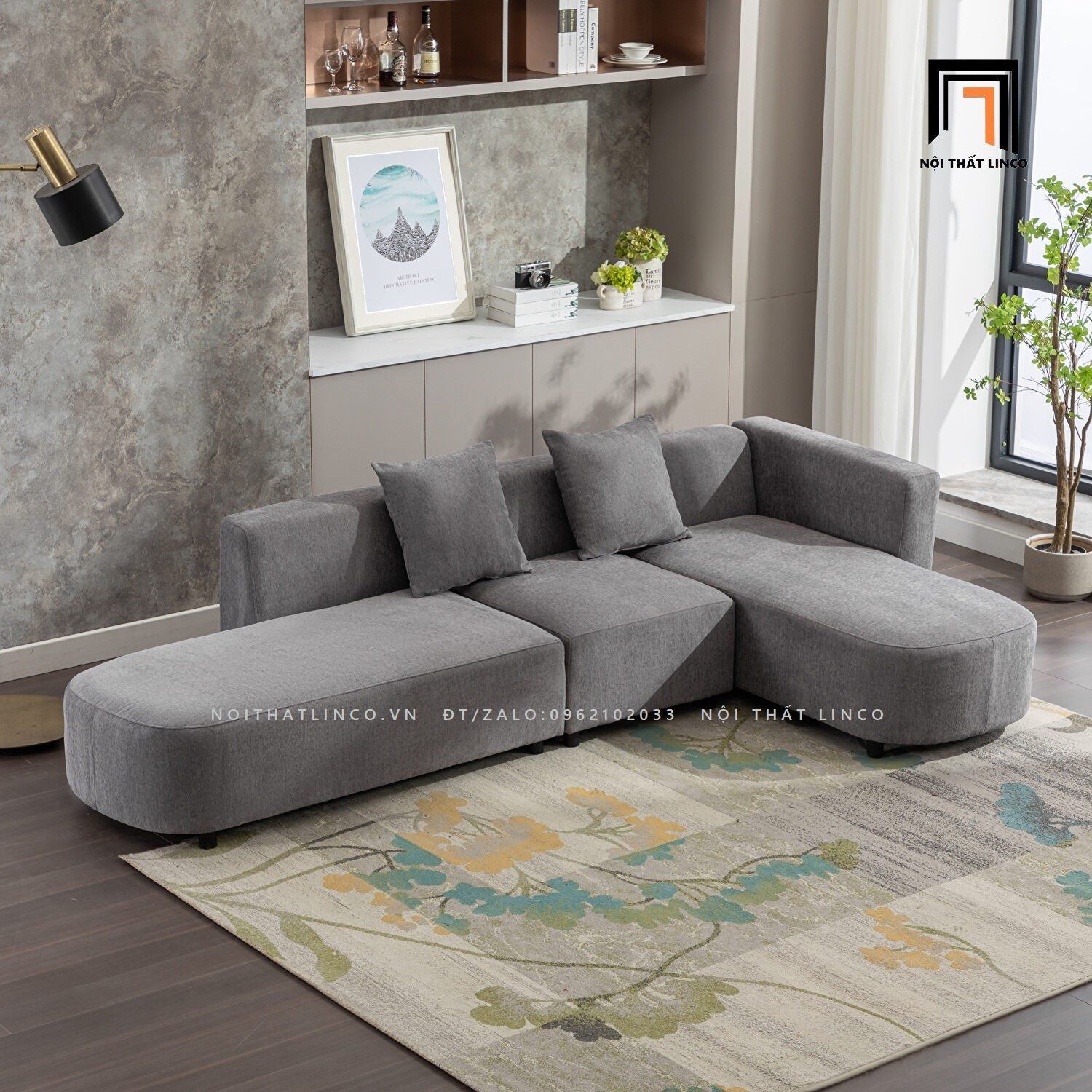 Ghế sofa góc phòng khách GT60 Woodon dài 2m8 giá rẻ