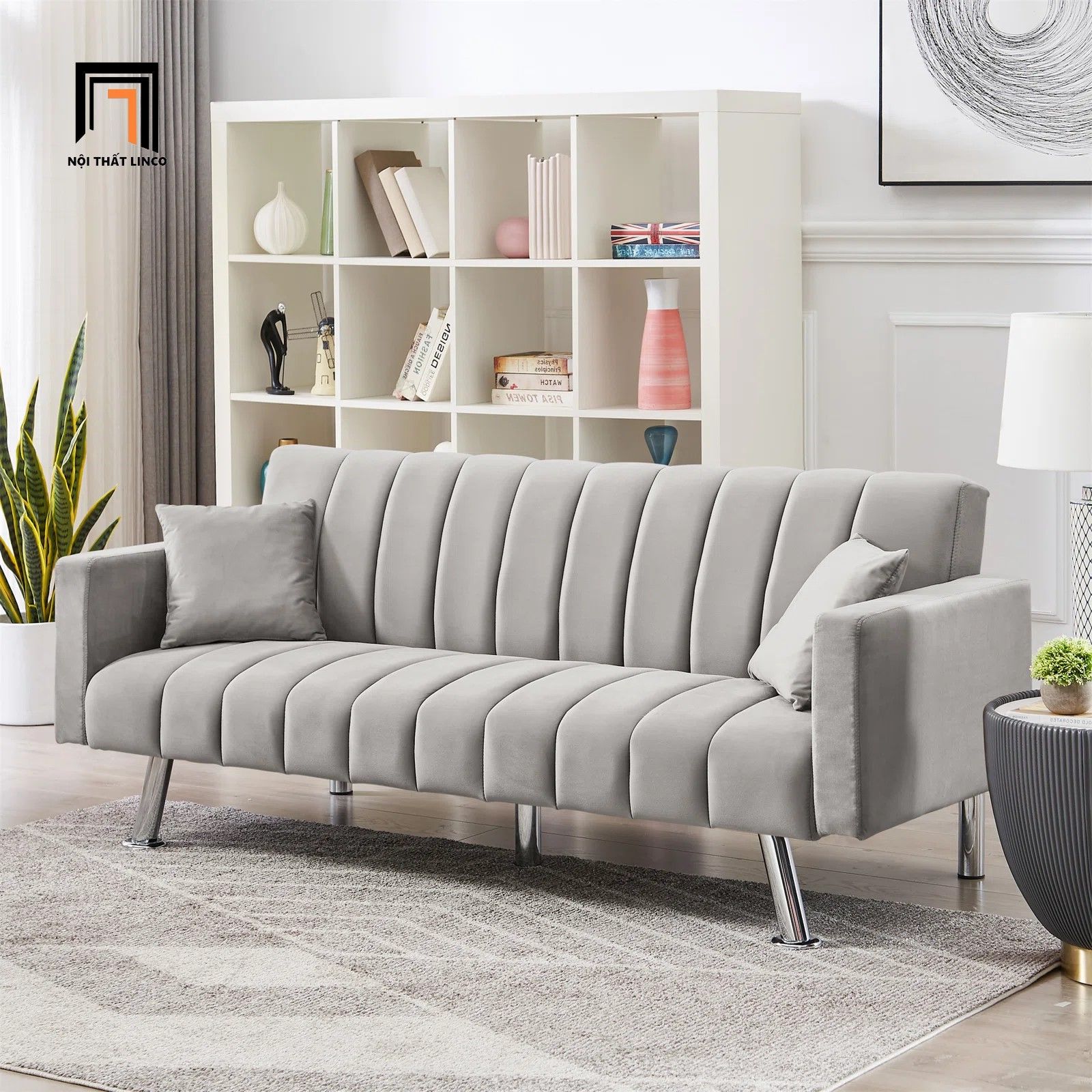 Ghế sofa giường nằm đa năng GB28 Jacquill dài 2m vải nhung