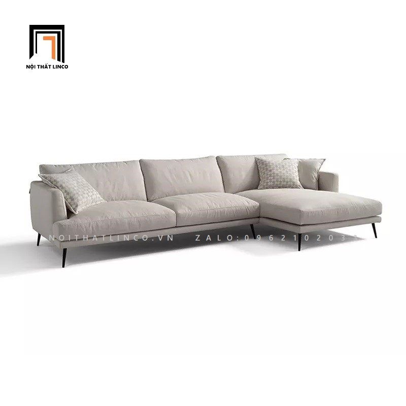Bộ ghế sofa góc chữ L 2m2 x 1m6 GT27-Thinic chân inox