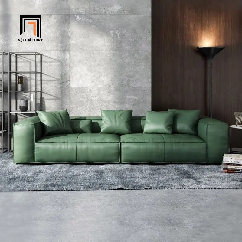 Sofa góc L bọc da giả GT260 Squaring 2m4 x 1m6 cho chung cư