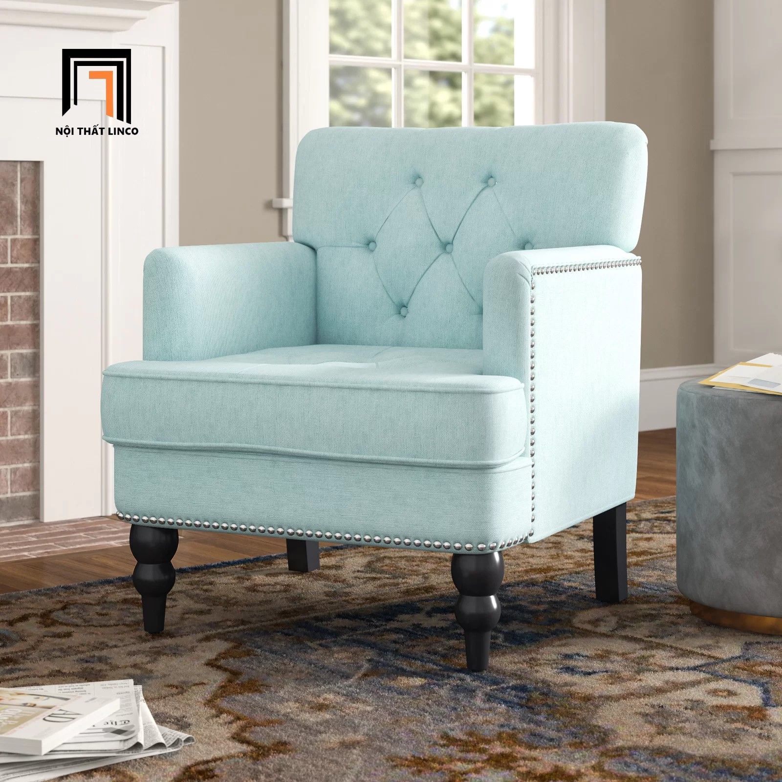 Ghế sofa đơn ngồi đọc sách DT40 Cozine vải nỉ cao cấp