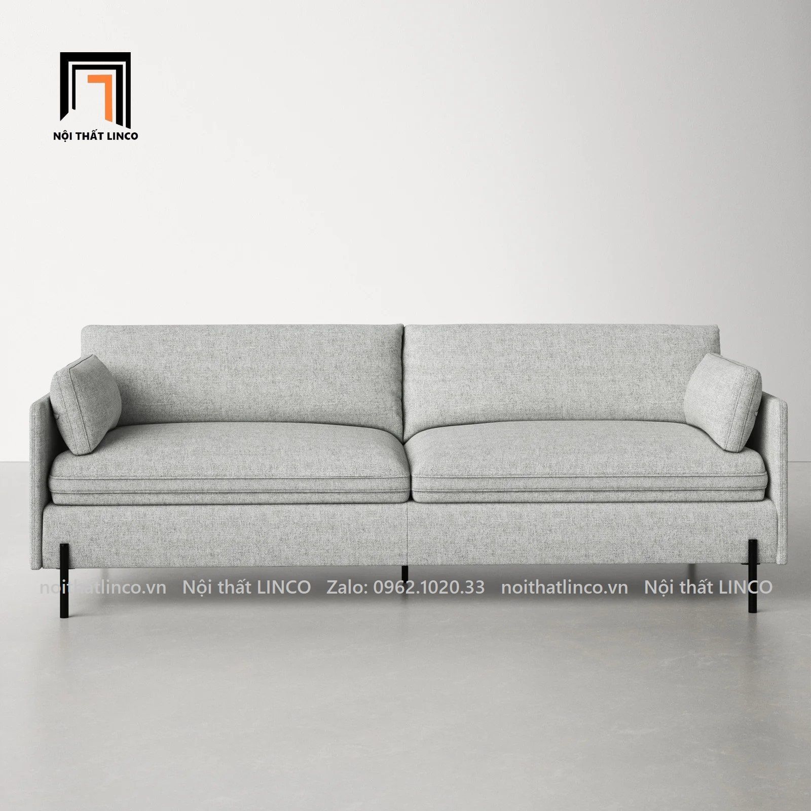 Ghế sofa băng đẹp sang trọng BT53-Moab màu xám ghi trắng