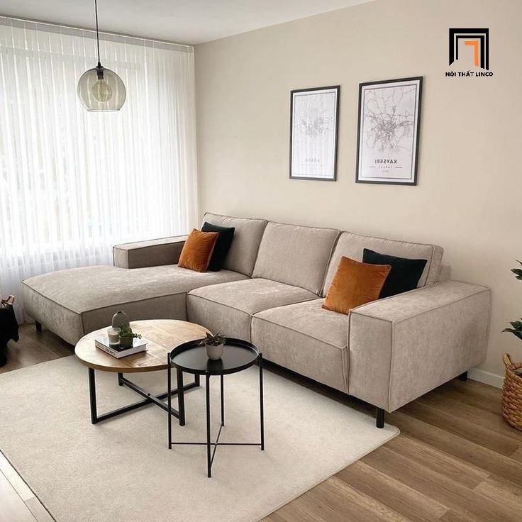Bộ ghế sofa góc L GT163 Linmar 2m4 x 1m6 cho chung cư