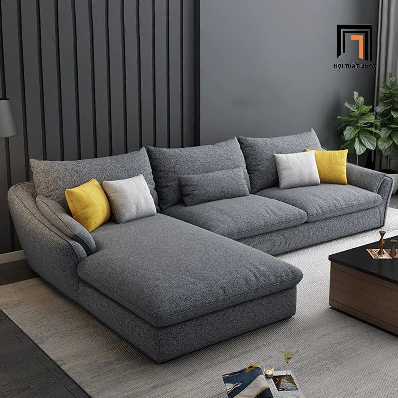 Bộ ghế sofa góc chữ L GT173 Bonita 2m5 x 1m7 xám lông chuột