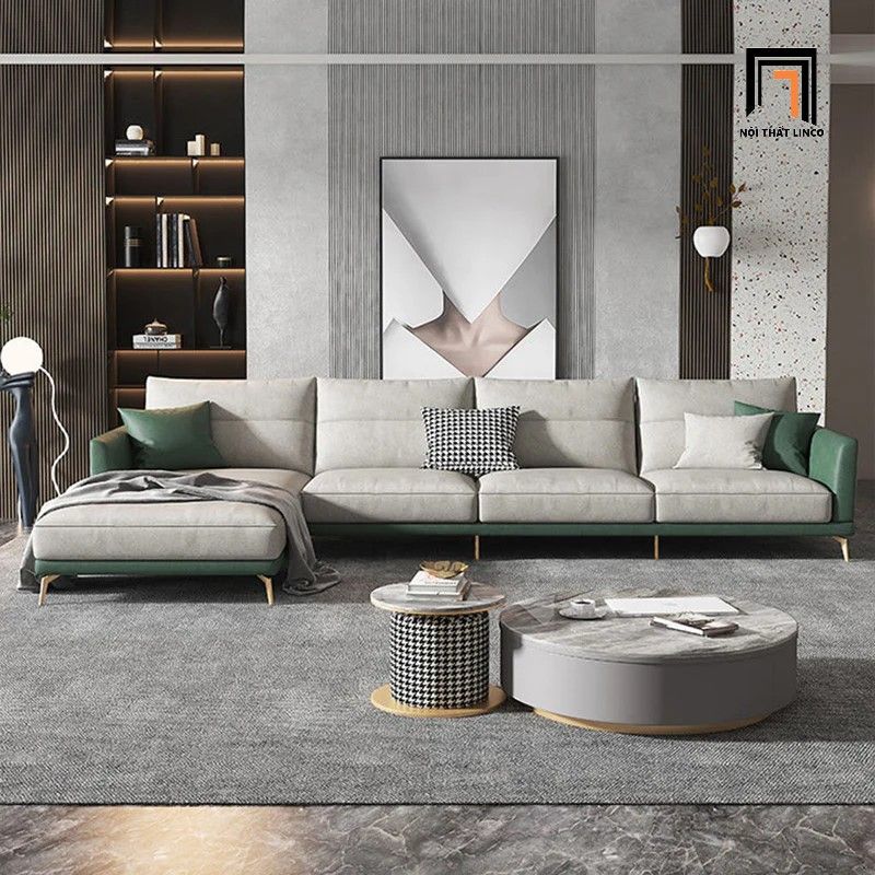 Bộ ghế sofa góc gia đình lớn GT219 Harondo 3m x 1m6 sang trọng