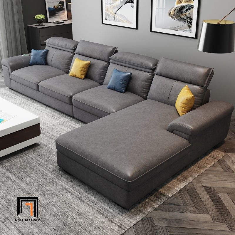 Bộ ghế sofa góc L 3m x 1m8 GT85 Tianfy da công nghiệp