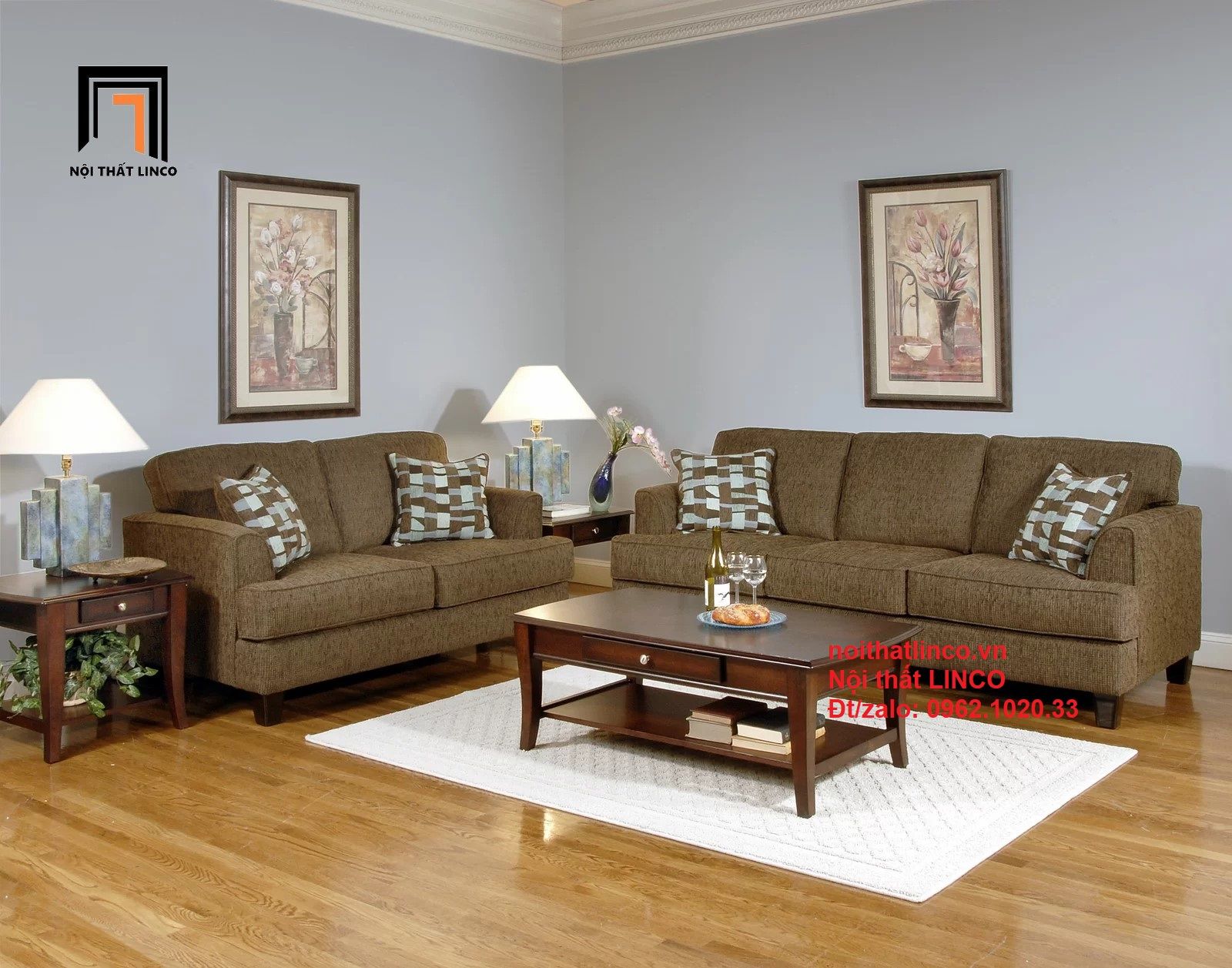 Bộ ghế sofa phòng khách gia đình PK5 Mayzie giá rẻ