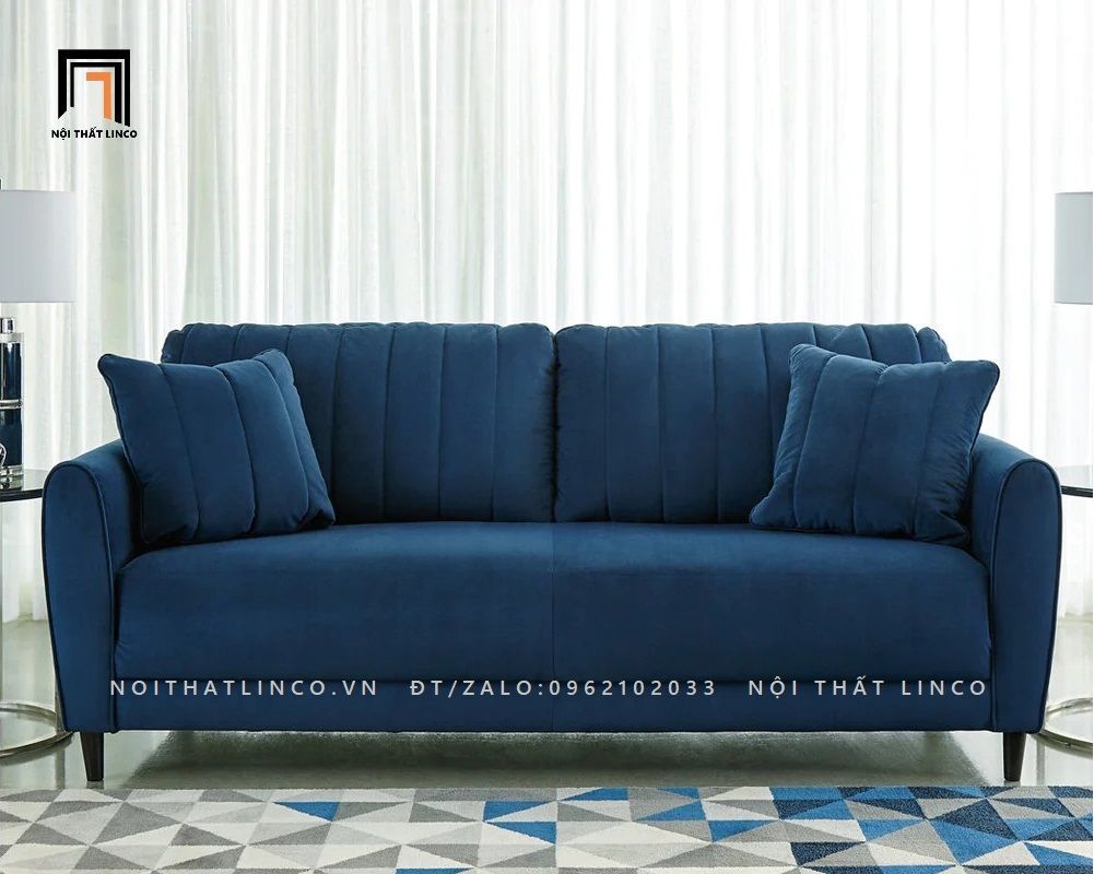 Ghế sofa băng giá rẻ BT111 Achim 1m9 màu xanh dương đậm