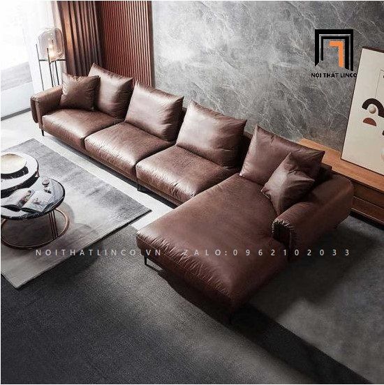 Bộ ghế sofa góc L lớn GT37-Palmer da công nghiệp sang trọng