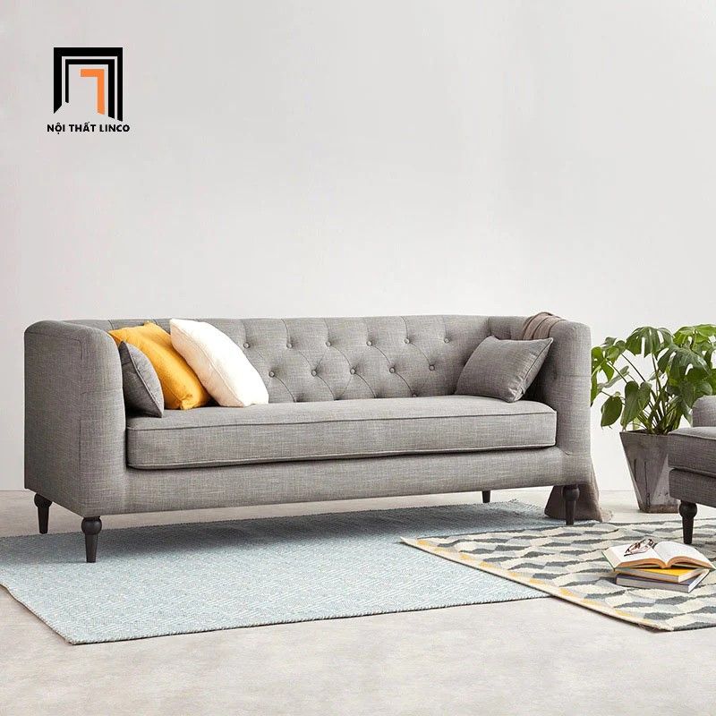Ghế sofa băng tân cổ điển BT288 Wright 2m1 giật nút sang trọng