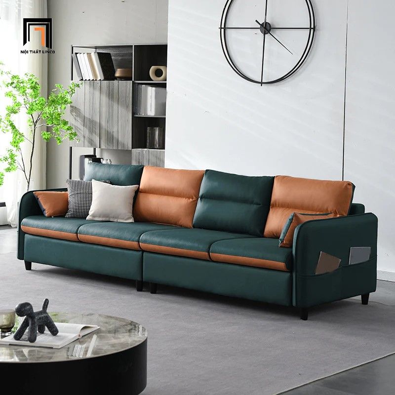 Ghế sofa băng chờ dài 2m4 BT189 Bundar 2m4 bọc da giả