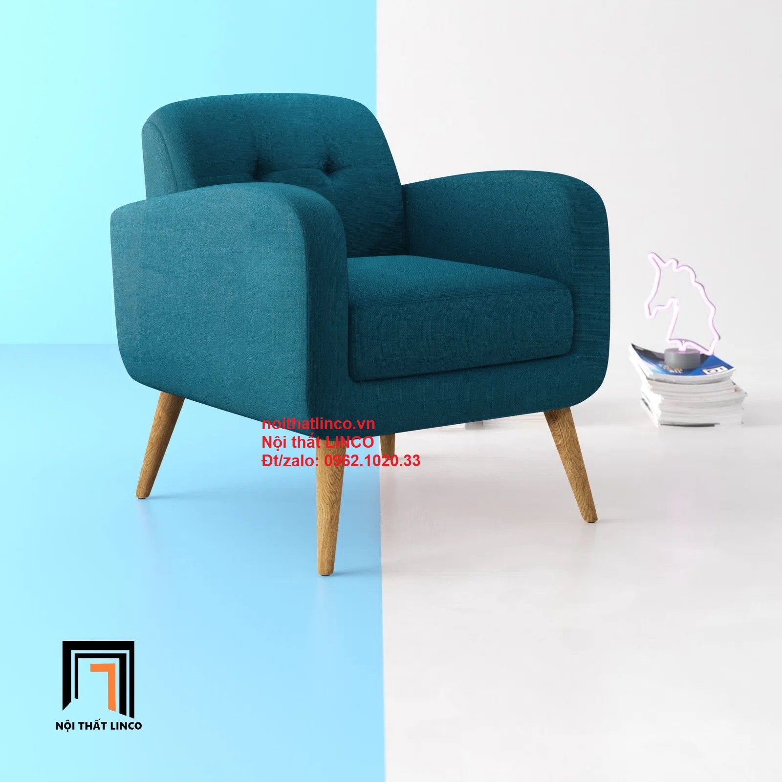 Ghế sofa đơn nhỏ gọn DT12 Valeria phong cách Ý hiện đại