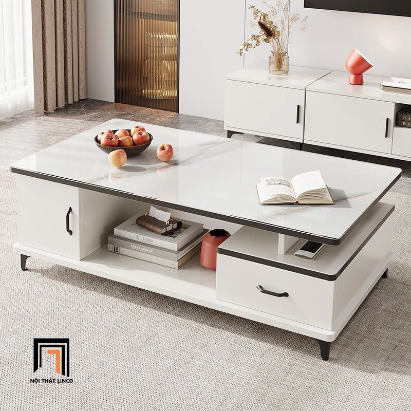Bàn sofa phòng khách sang trọng BSF76 Fossy 1m hộc kéo nhỏ