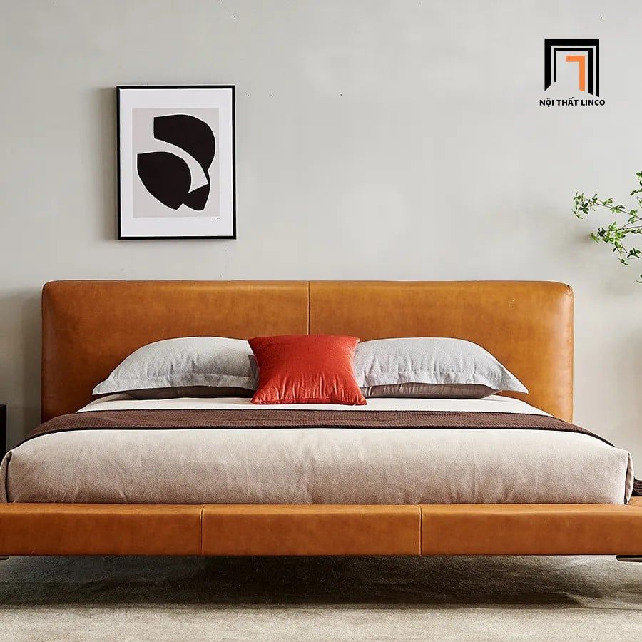 Giường ngủ sang trọng GN30 Gloom 2m2 x 1m6 da công nghiệp