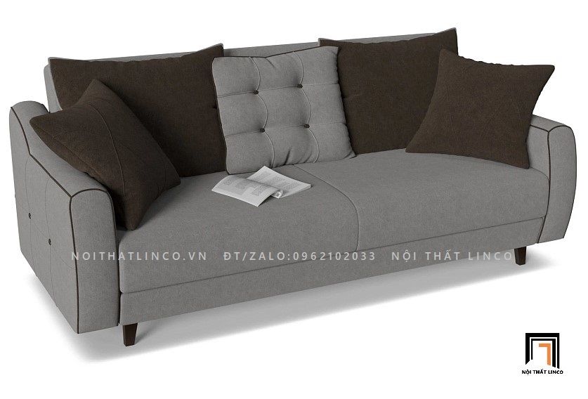 Ghế sofa băng xám ghi BT65 Rusia dài 1m9 giá rẻ