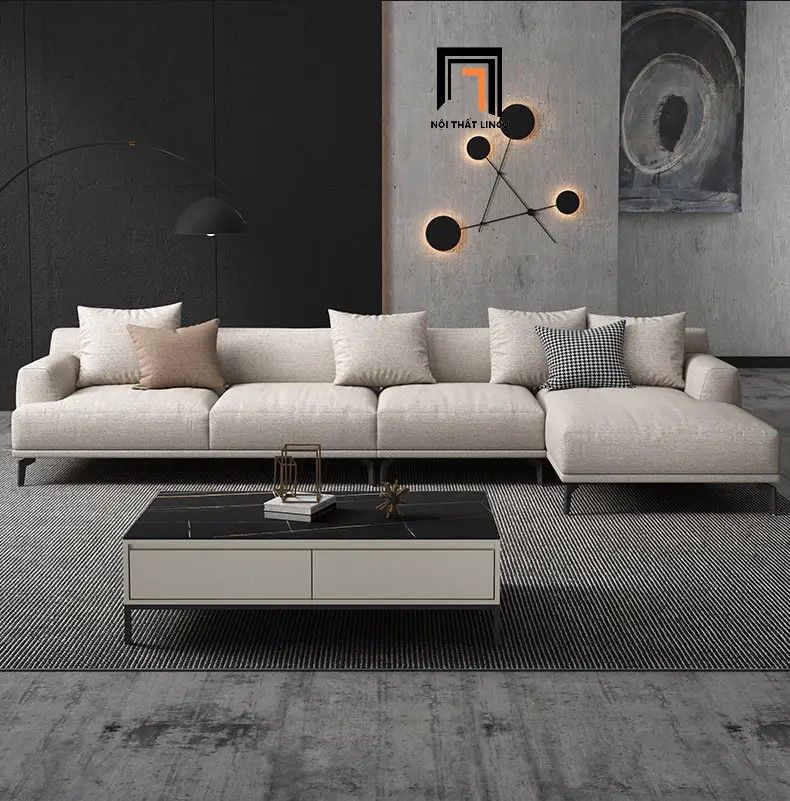 Bộ ghế sofa góc dài 2m4 x 1m6 GT168 Orren cho phòng khách giá rẻ