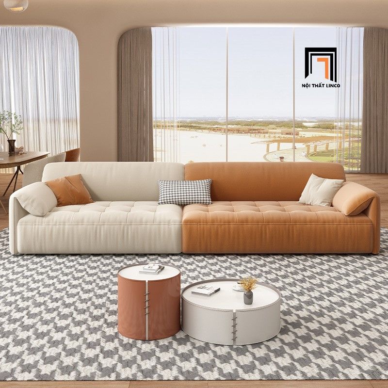 Ghế sofa băng xinh xắn BT323 Ovada 2m6 vải nhung cho shop tiệm