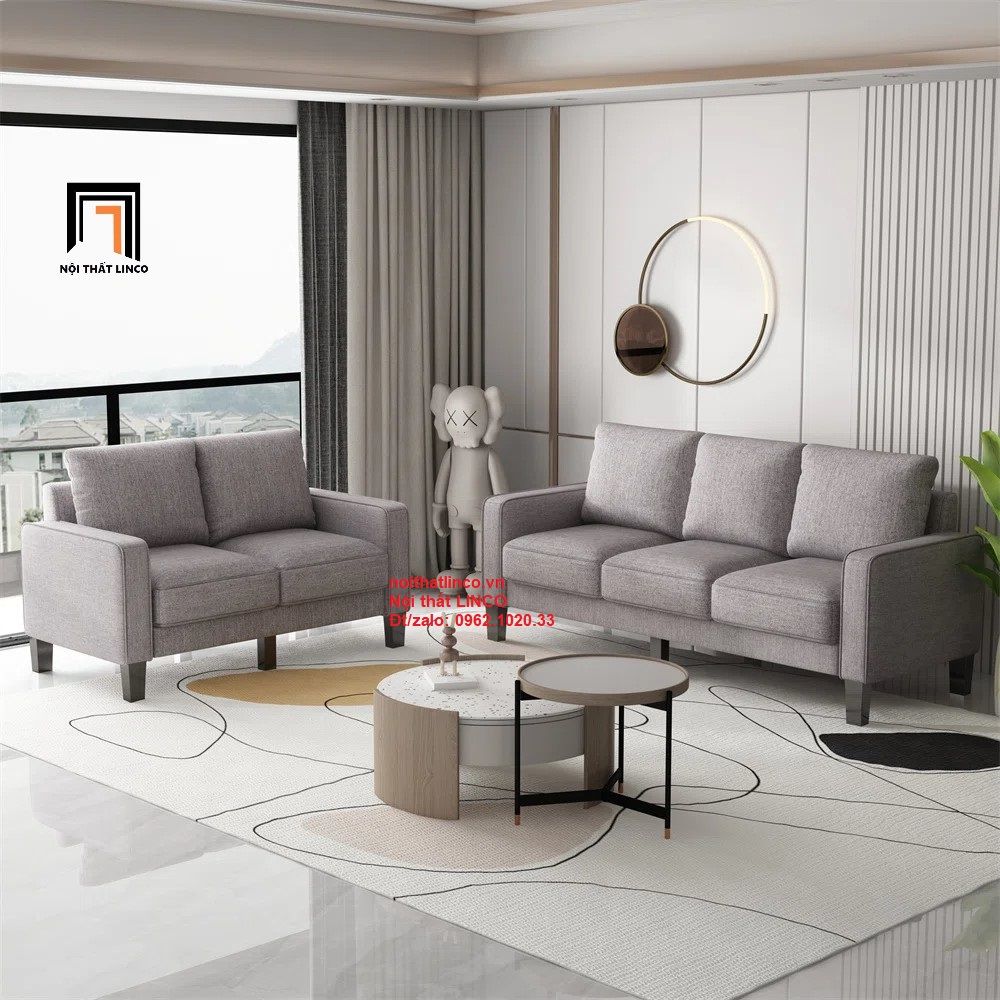 Bộ bàn ghế sofa PK9 Yeas bọc vải cho phòng khách sang trọng