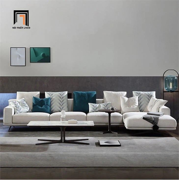Bộ ghế sofa góc phòng khách lớn GT243 Altona 3m x 1m6 vải nỉ