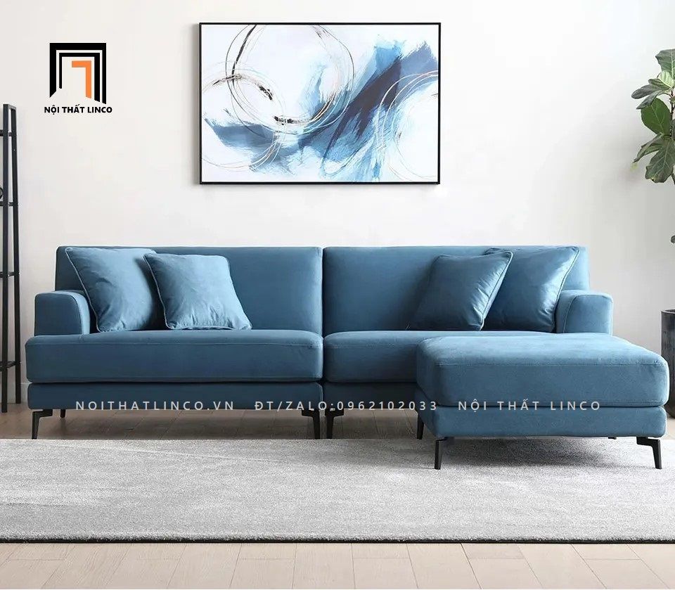 Bộ ghế sofa băng gia đình 2m2 BT76 Naby vải bố cotton