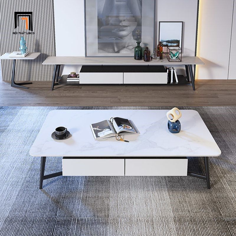 Bàn trà sofa phòng khách hiện đại BSF8 Camis 1m x 50 mặt đá