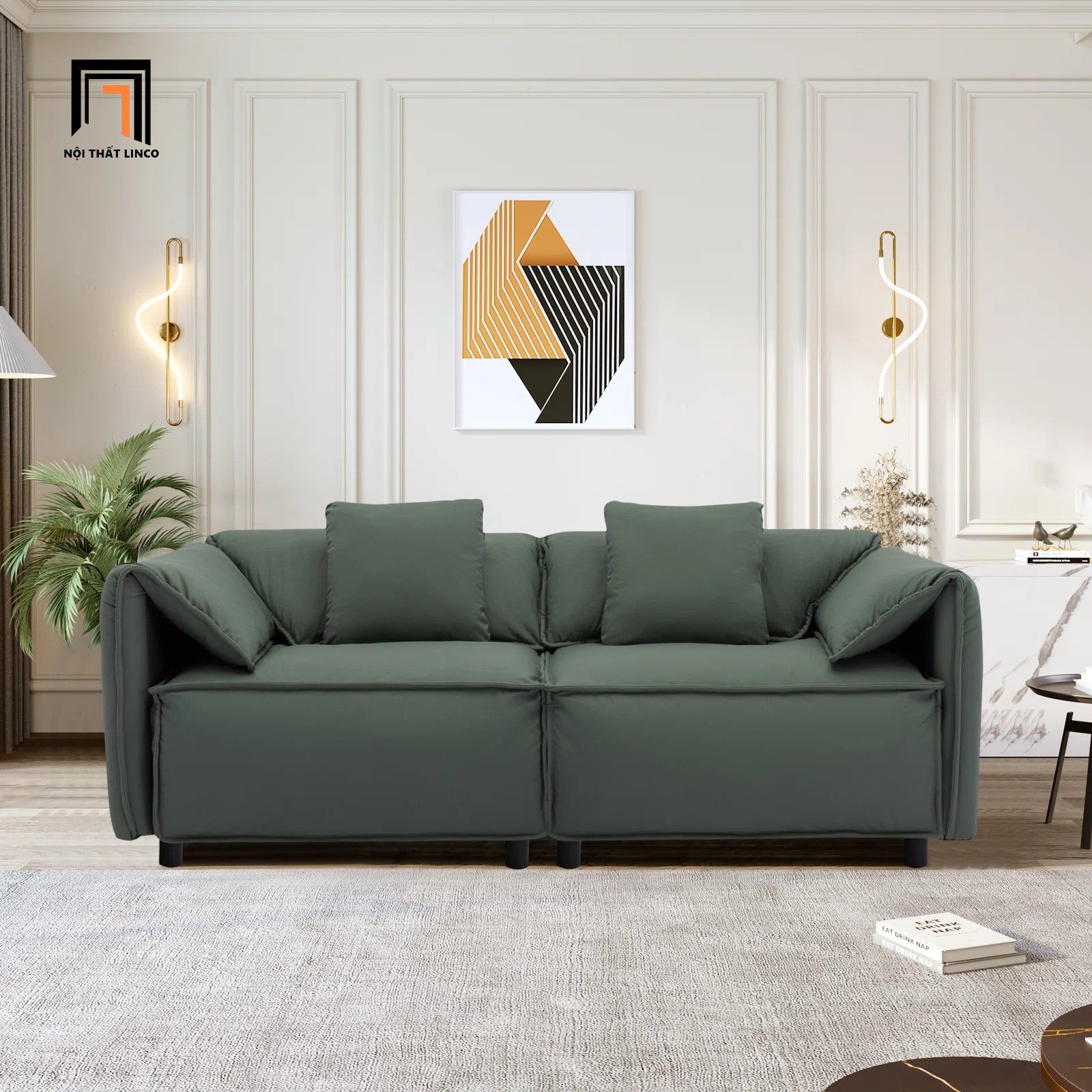 Ghế sofa băng da simili BT88 Kassy giá rẻ dài 2m