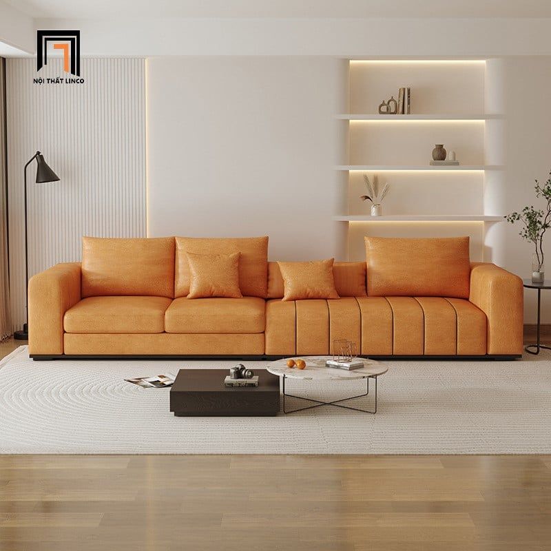 Sofa băng phòng khách sang trọng dài 3m BT318 Roxham da Pu