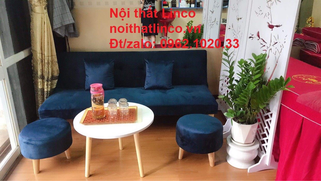 Bộ bàn ghế sofa bed giường nằm mini nhỏ 1m7 phòng khách giá rẻ đẹp Nội thất Linco Sài Gòn