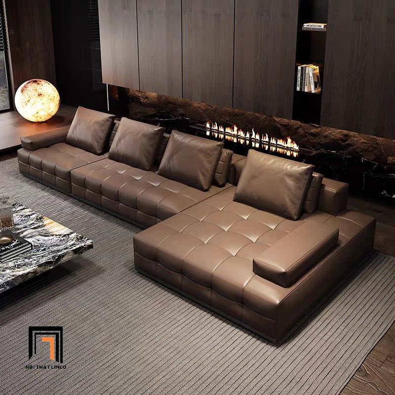 Bộ ghế sofa góc da cao cấp GT265 Jobee 3m2 x 1m4 hiện đại