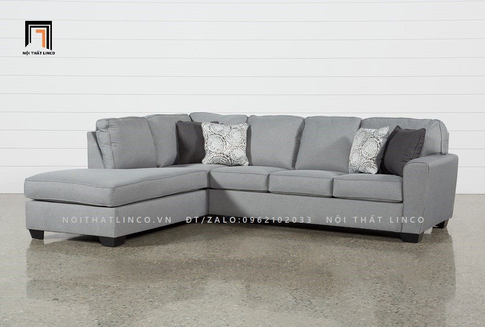 Bộ ghế sofa góc L GT42 Mcdade 2m8 x 1m6 phong cách Âu Mỹ