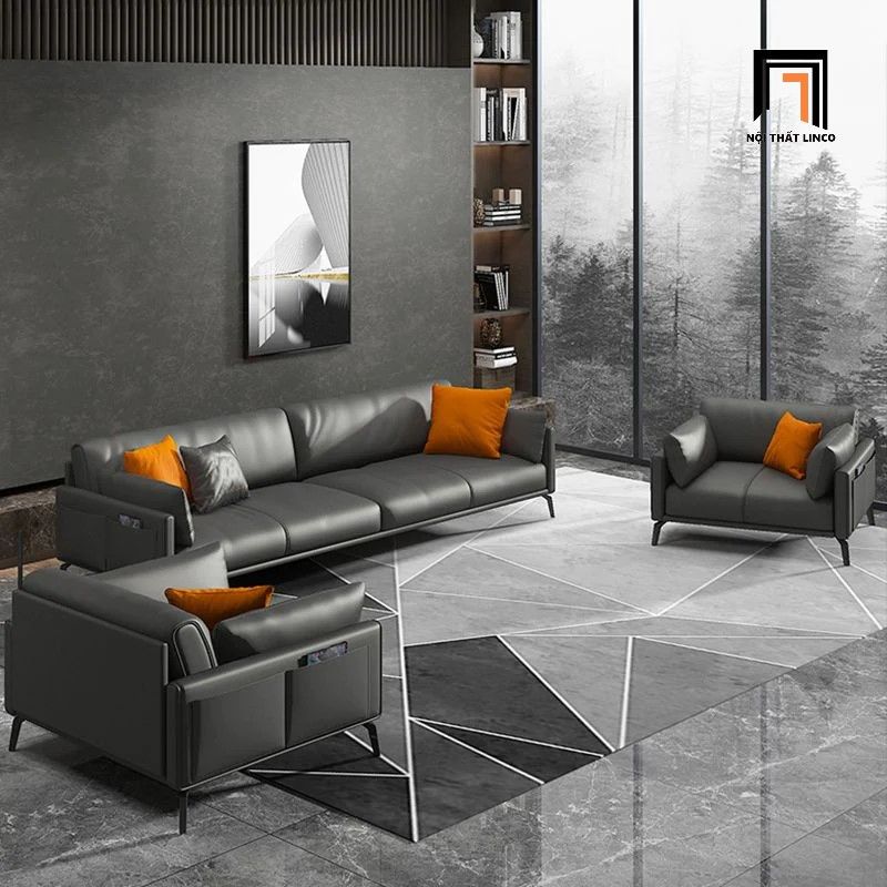 Bộ ghế sofa văn phòng làm việc KT75 Dubuque da công nghiệp