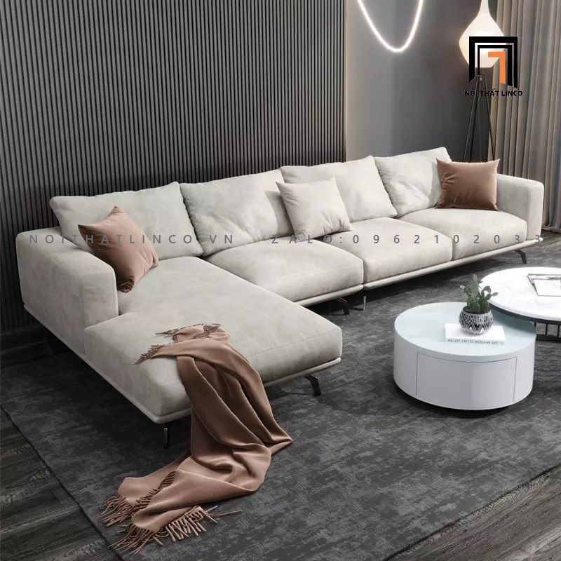 Bộ ghế sofa góc L GT28-Bamo cho phòng diện tích lớn