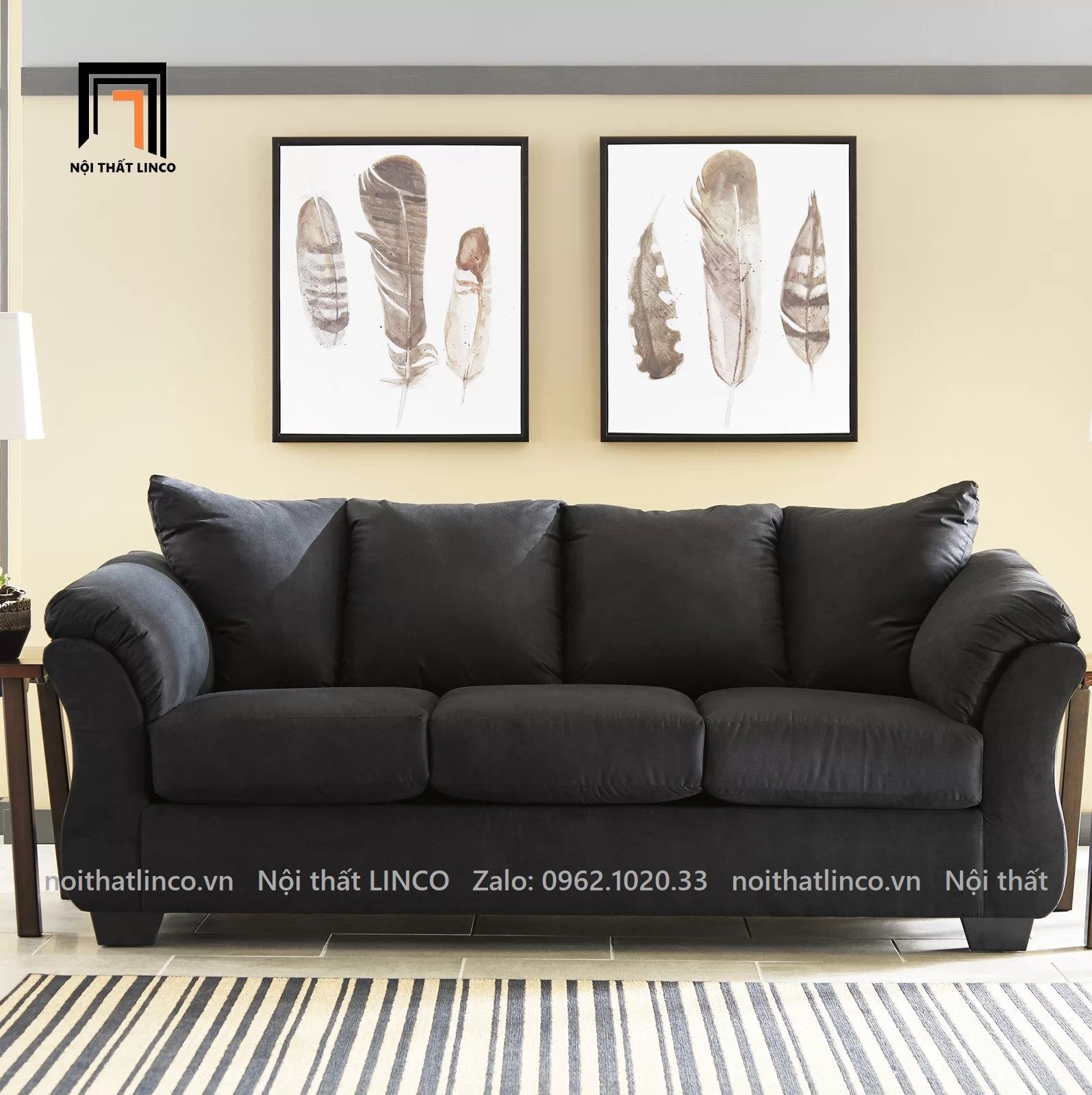 Ghế sofa băng phong cách Âu Mỹ dài 2m1 BT34-Darcy sang trọng