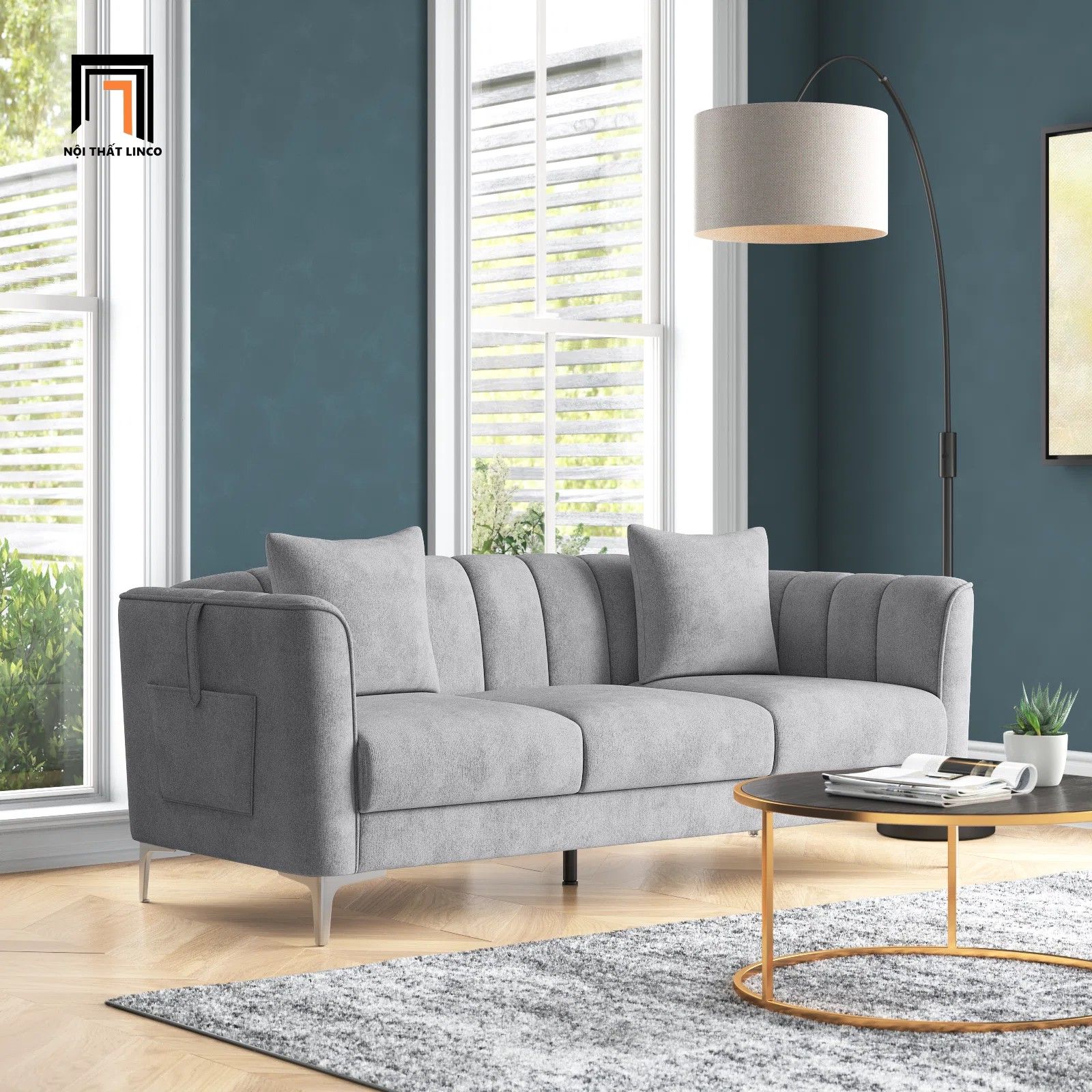Ghế sofa băng hiện đại dài 2m BT185 Arriane cho chung cư