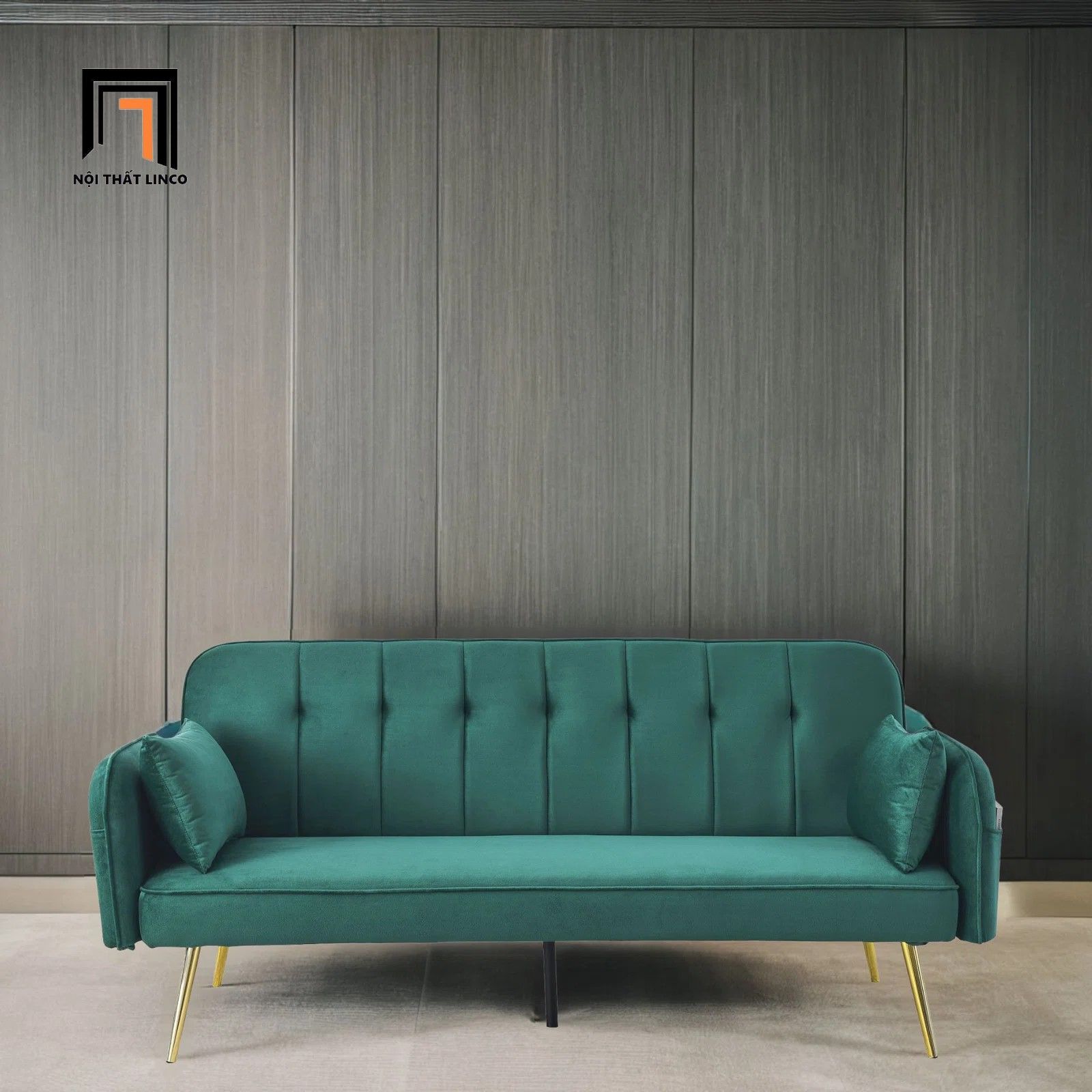 Ghế sofa bed thông minh GB84 Noce dài 1m9 vải nỉ nhung