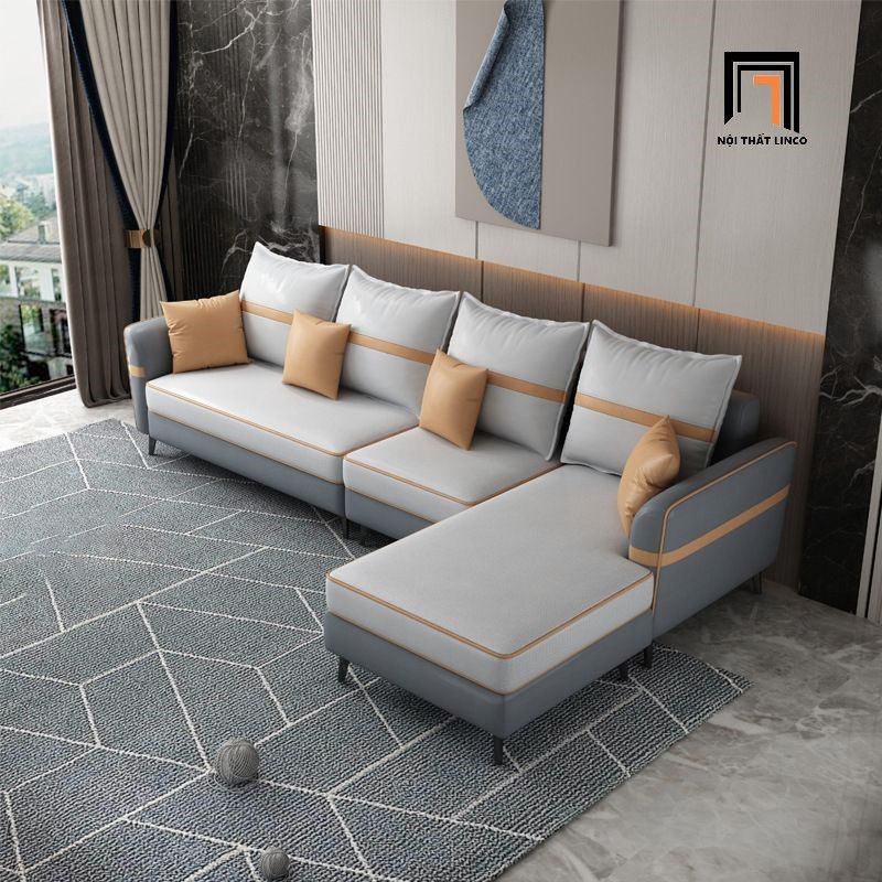 Set ghế sofa góc da giả GT211 Musaddar 2m9 x 1m6 cho gia đình