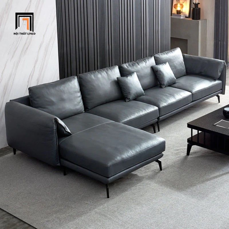 Bộ ghế sofa góc da giả 3m x 1m6 GT147 Santafe cho phòng khách lớn