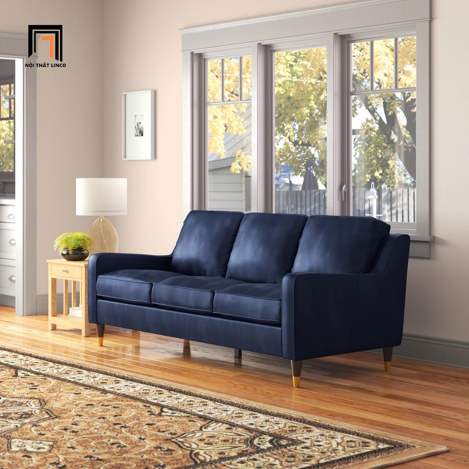 Ghế sofa văng vải nhung BT154 Wendel dài 2m giá rẻ