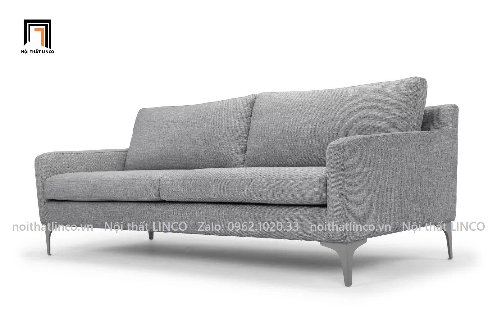 Ghế sofa văng dài 1m9 BT36-Jones màu xám chân inox