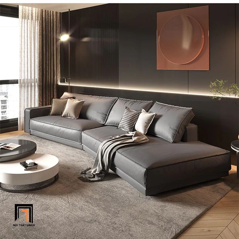Bộ ghế sofa góc da công nghiệp GT117 Toran 2m9 x 1m3