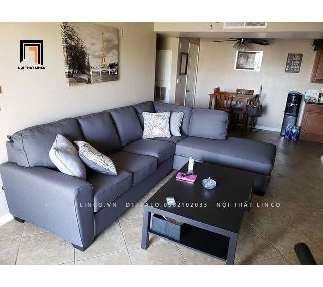 Bộ ghế sofa góc L GT42 Mcdade 2m8 x 1m6 phong cách Âu Mỹ