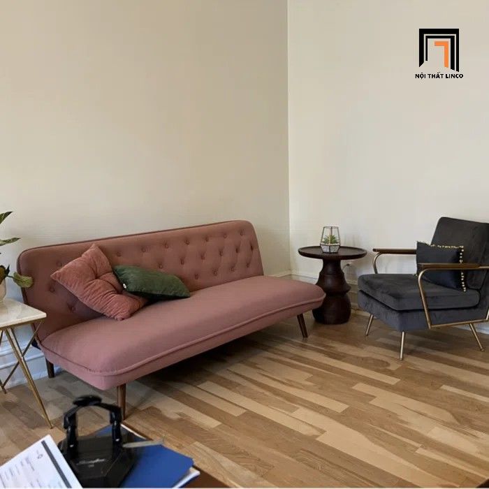 Ghế sofa sang trọng giật nút GB68 Jolee 1m8 màu hồng phấn