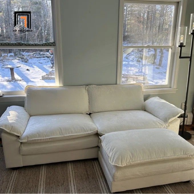 Bộ ghế sofa băng nỉ 1m9 BT239 Santie màu xanh đậm