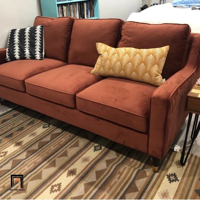Ghế sofa văng vải nhung BT154 Wendel dài 2m giá rẻ