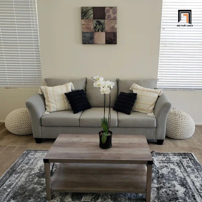 Ghế sofa băng dài 1m9 3 nệm ngồi BT214 Ben cho gia đình