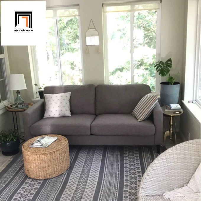 Ghế sofa băng BT6 Timmin dài 1m9 bọc vải bố thoáng mát
