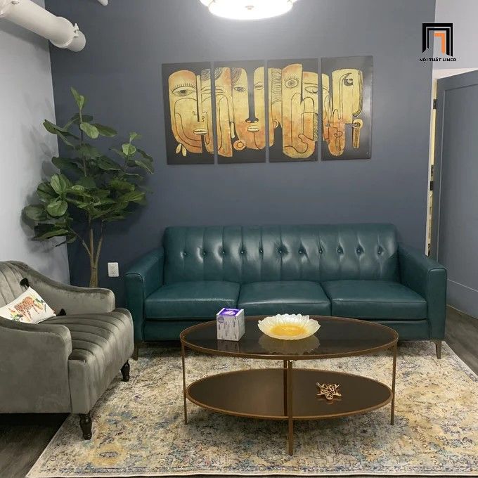 Ghế sofa băng bọc da công nghiệp BT173 Cornwall 2m cho văn phòng